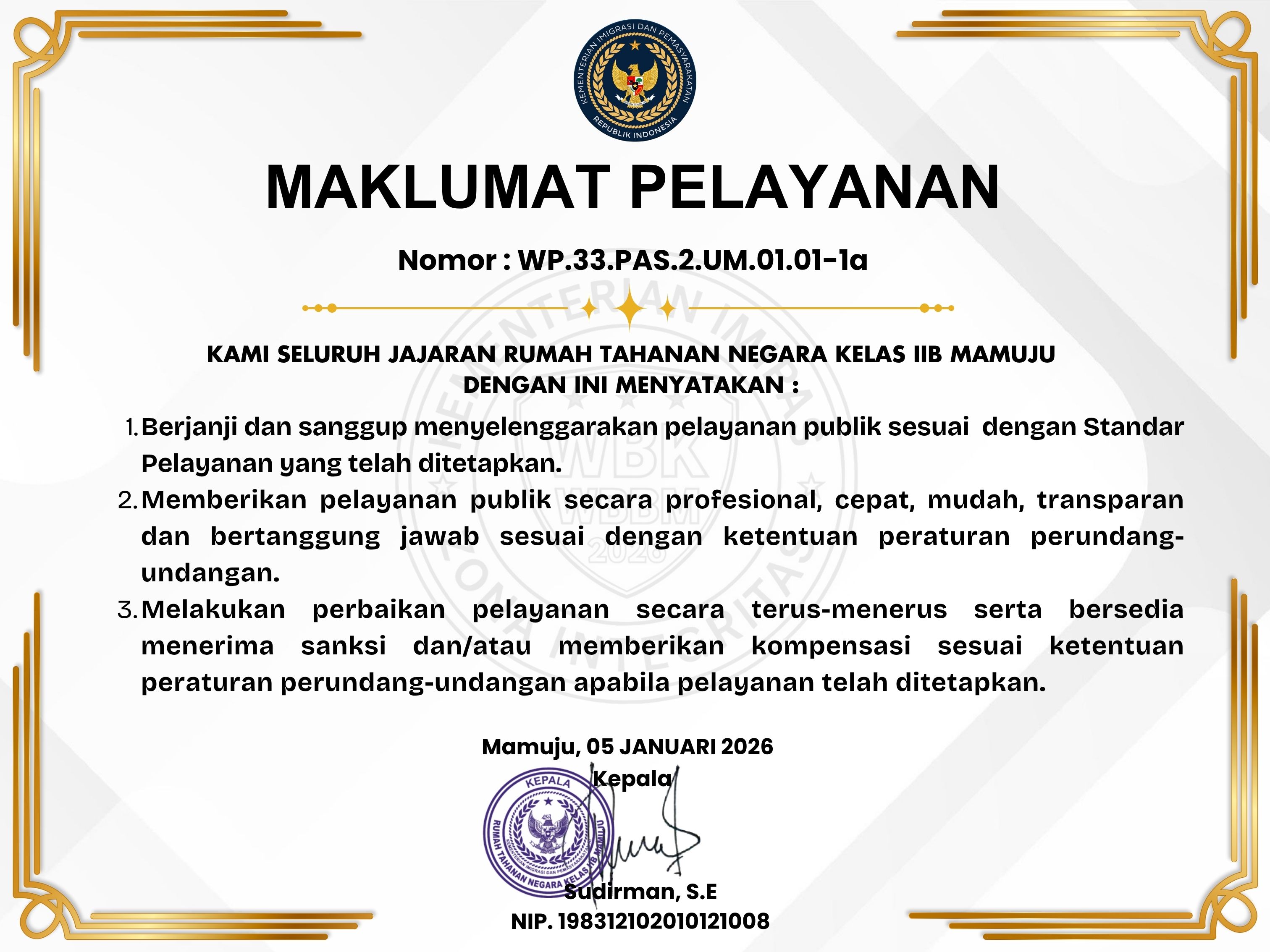 MAKLUMAT PELAYANAN